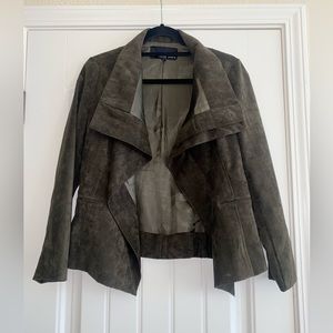 Olive green Vegan suede Y2K jacket Sz small